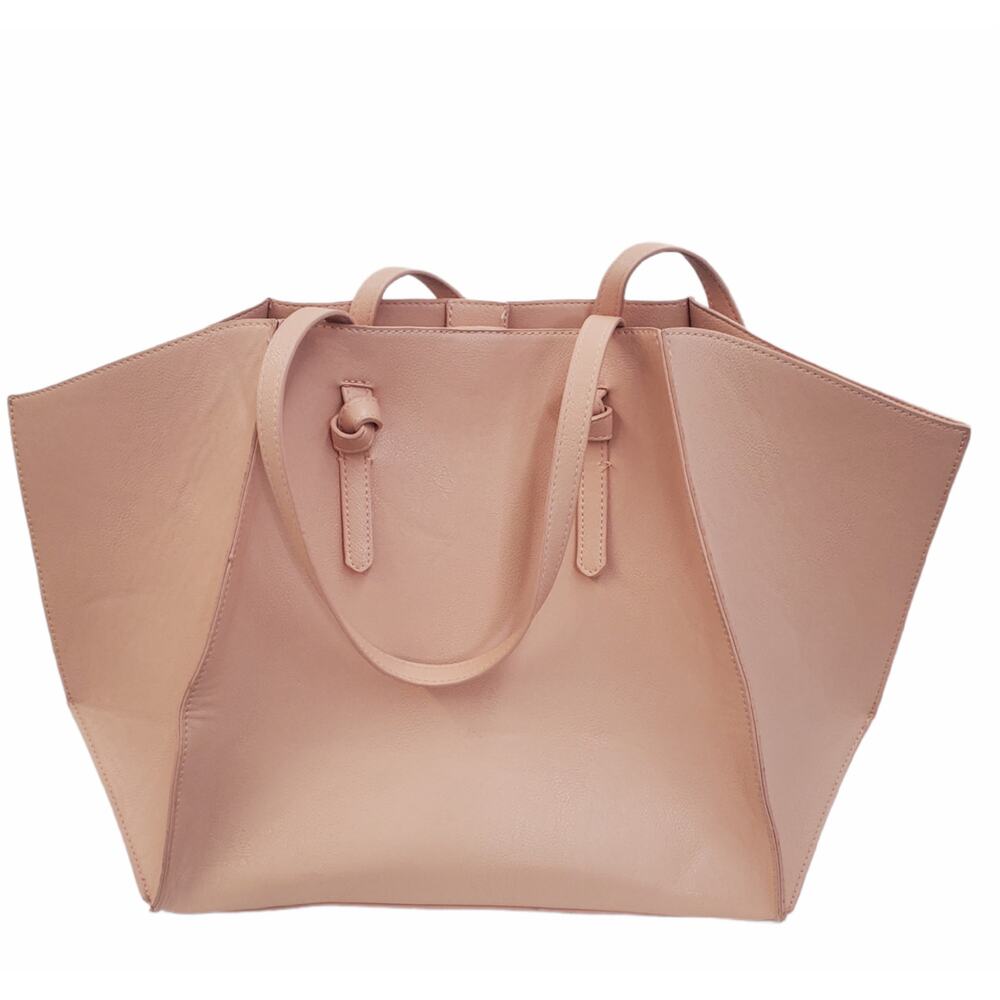 Geometric Popout Tote Pink Coral